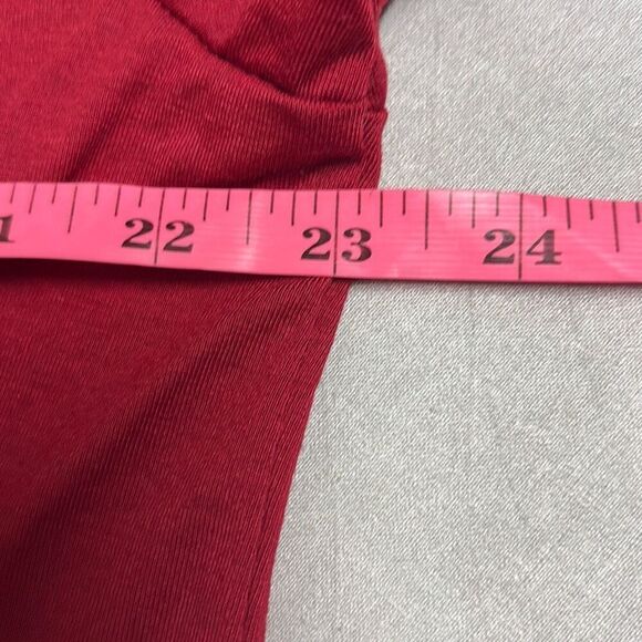 Shein Curve 4XL Red Lune Twist Front V Neck Tshirt Dress Office Corporate Work - Picture 9 of 12